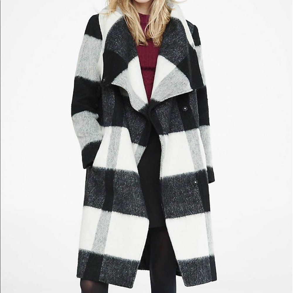 White and Black Winter Coat